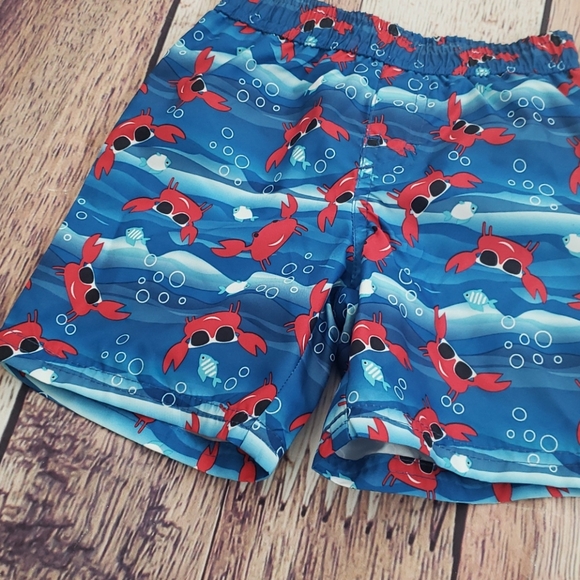 Crab Print  Swim Trunks 🦀 - Picture 3 of 4